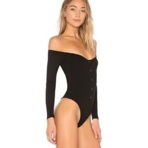 Privacy Please Hartford Bodysuit Black Size S Revolve Capsule Layering Fall